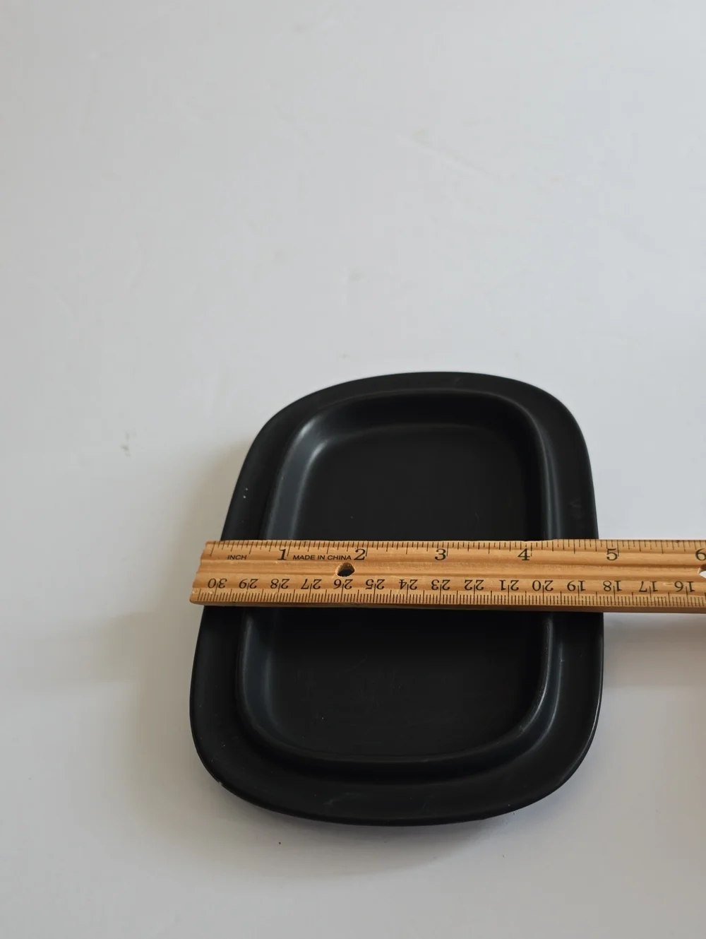 Vintage The Old Pottery Co Large Black Lidded Butter Dish Matte Ceramic